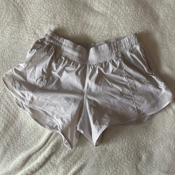 lululemon athletica Pants - Lululemon White Hotty hot high-rise lined shorts | 6